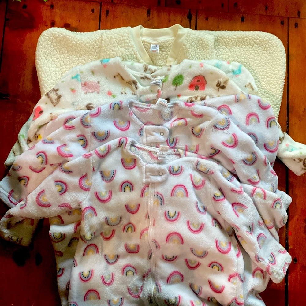 Bundle of FOUR HB Fleece Sleep Sacks size XL 18-24 months